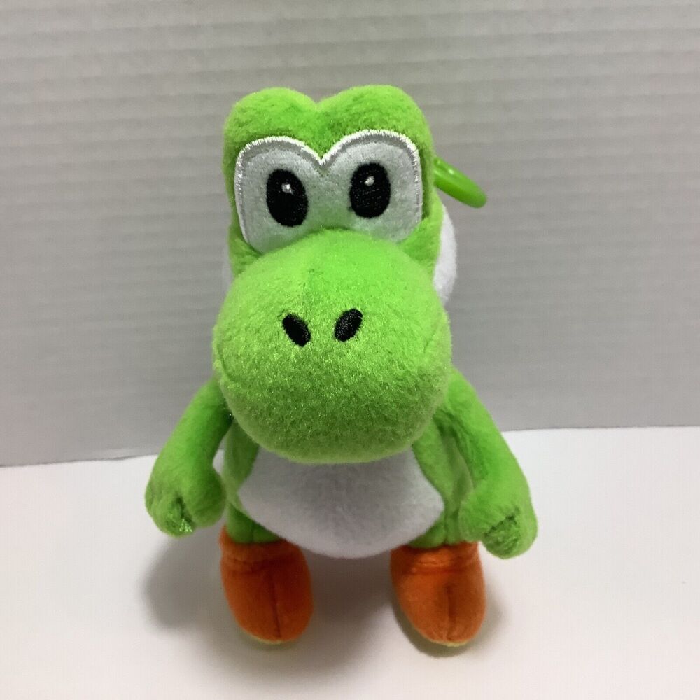 Yoshi 7" Nintendo Stuffed Green Plush Animal Toy Backpack Zipper Clip - Picture 2 of 8